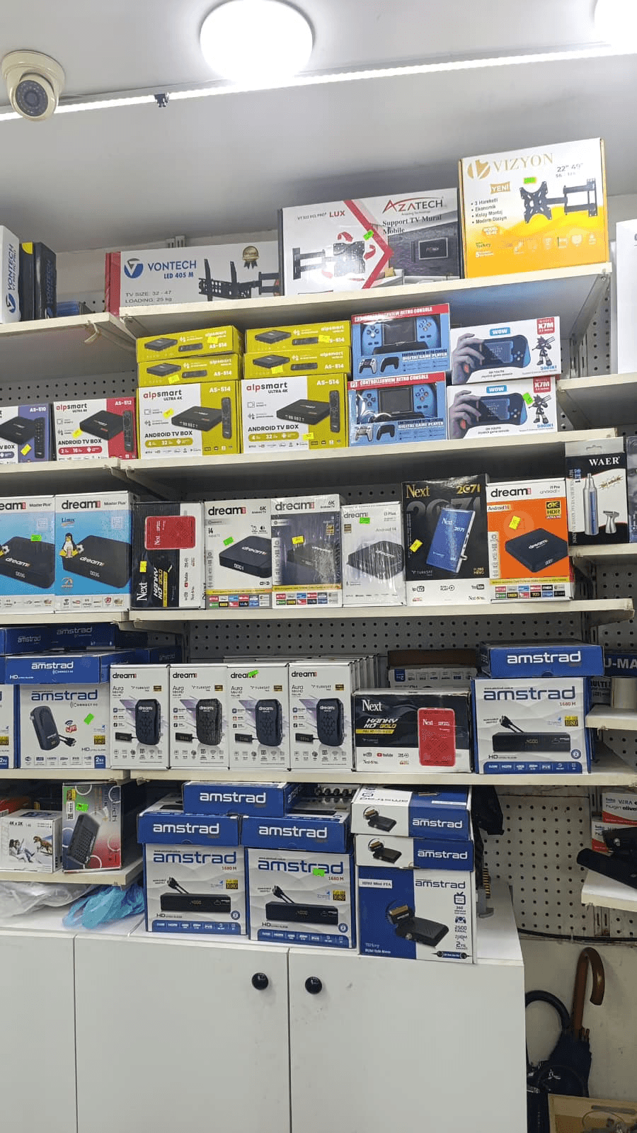 Kılınç Teknomarket uydu alıcıları ve Android TV Box ürünleri